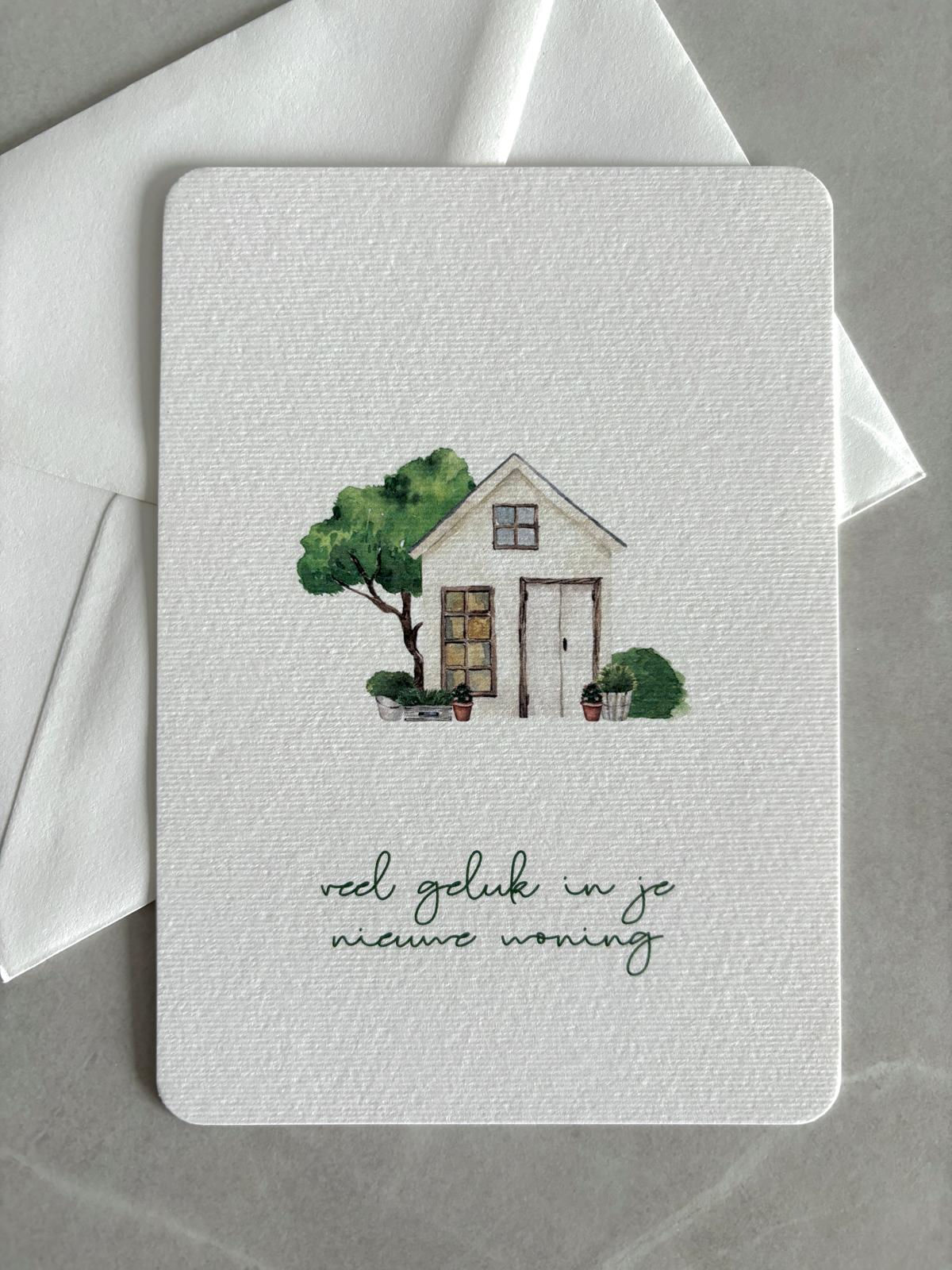 VERHUISD - Wenskaart aquarel