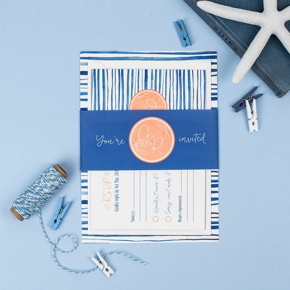 Beach Blush Invitation Suite