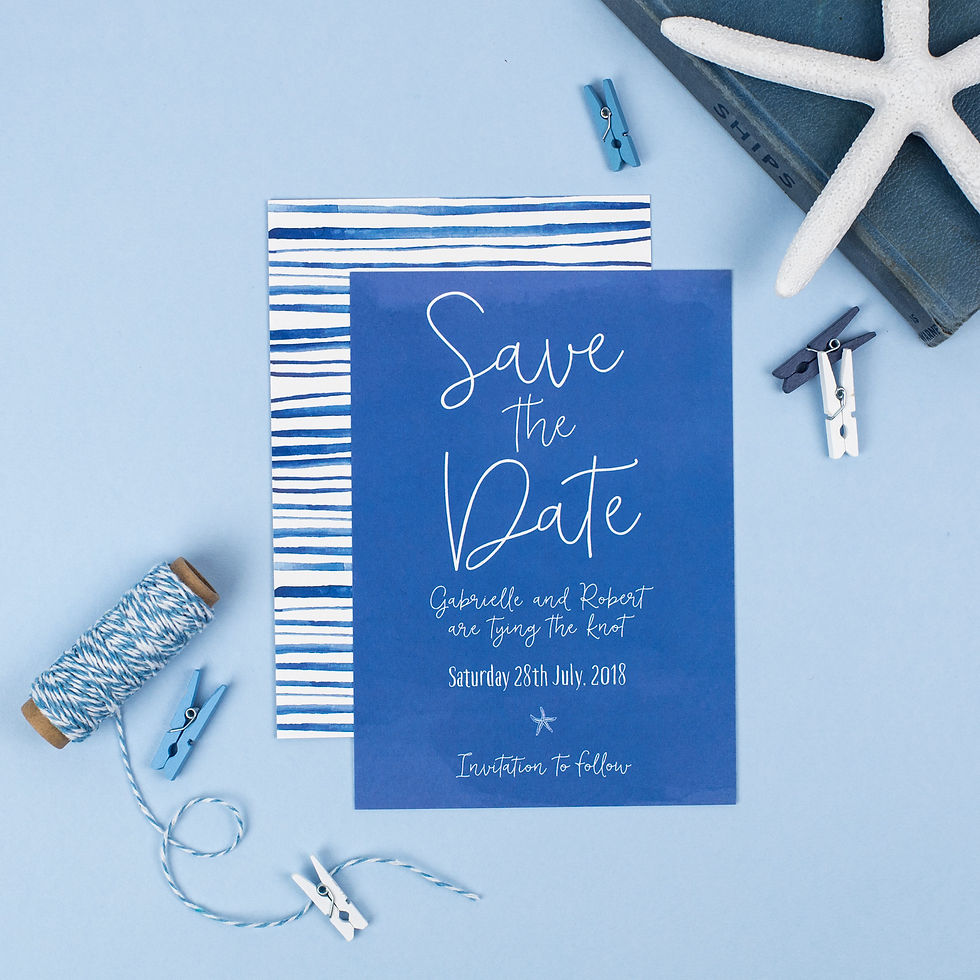 Beach Blush Save the Date Card