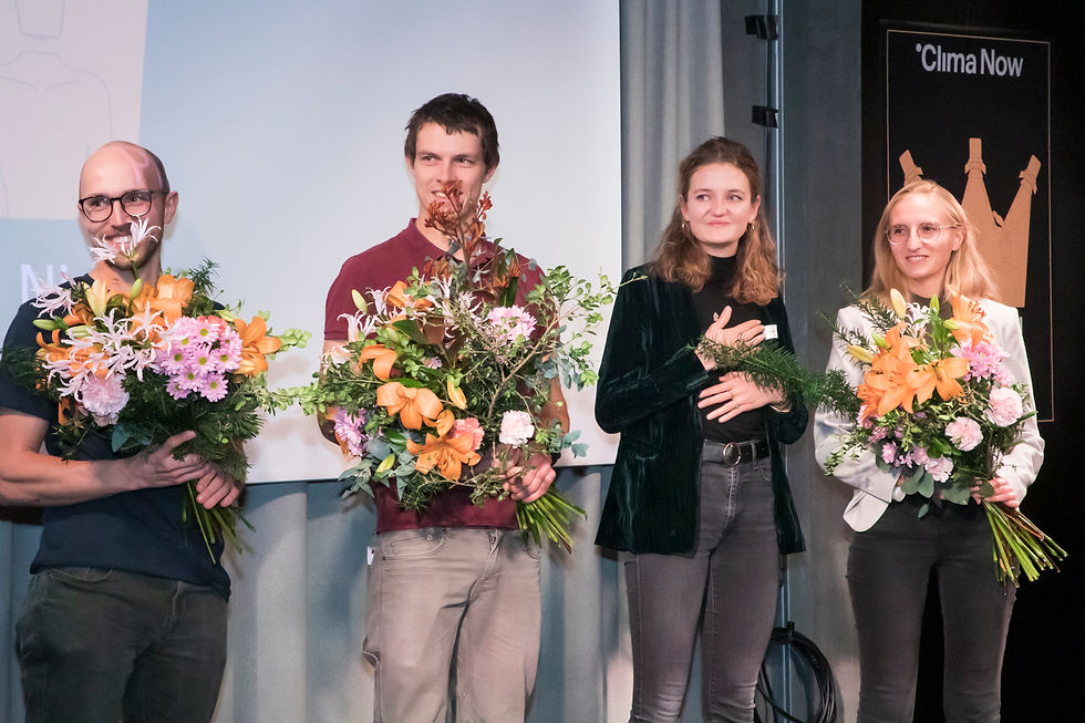 Die Gewinner:innen des Spotlight 2021: Climate Fresk, NOW Care und Solarvignette.