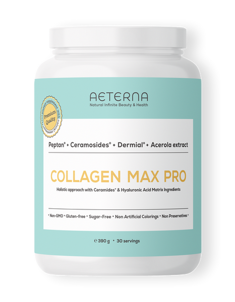 A tub of Aeterna COLLAGEN MAX PRO