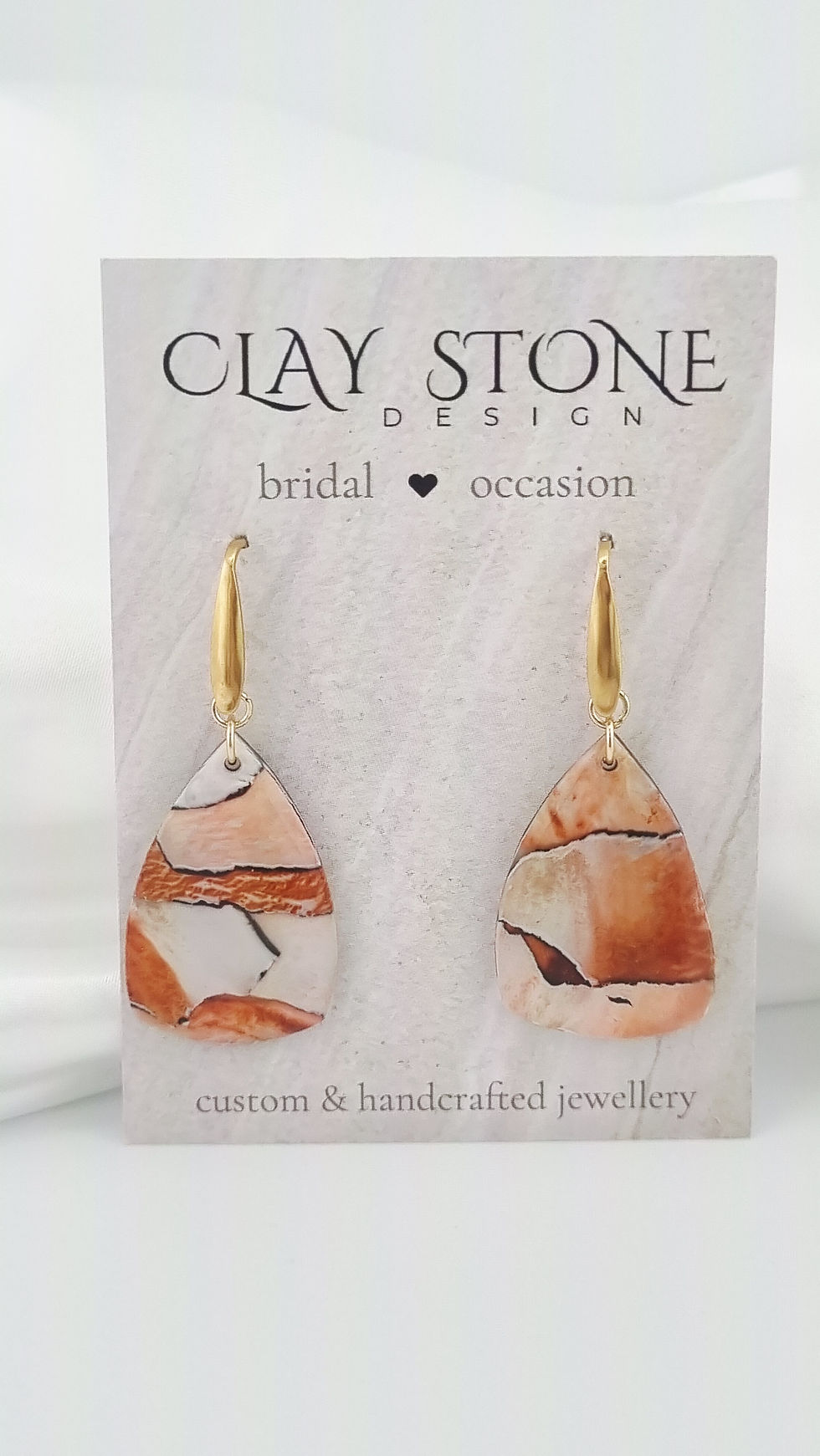 Thumbnail: Belle Hook Earrings - Amber Sandstone
