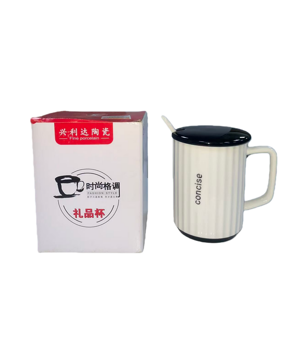 兴利达康悦英文带盖陶瓷杯4846Ceramic Cup