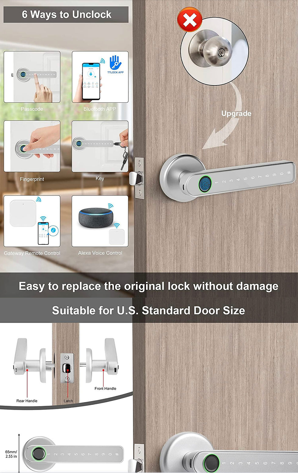 Thumbnail: Tuya Smart Fingerprint Door Lock Home/Office