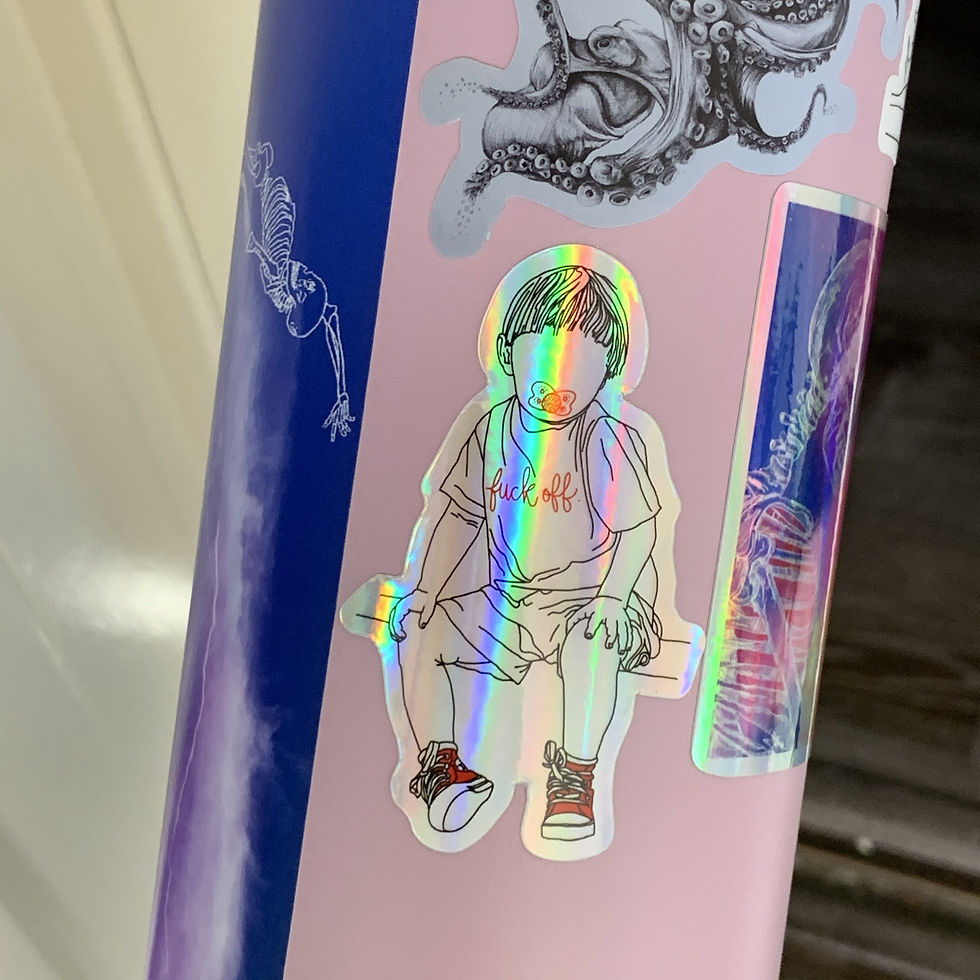 Thumbnail: "TODDLER" HOLOGRAPHIC STICKER