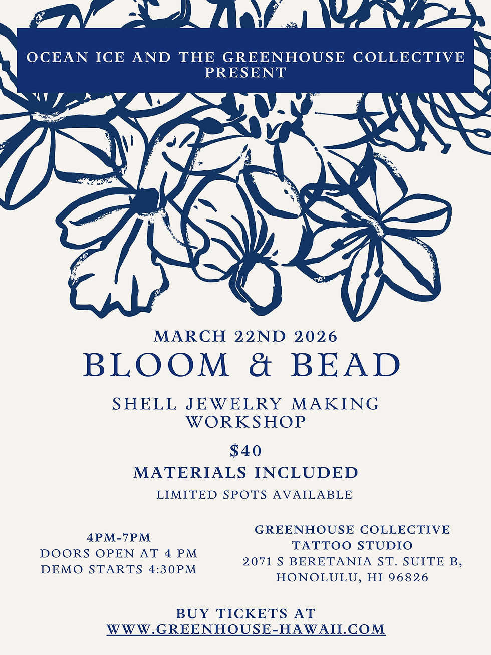 bloom & bead SHELL JEWELRY MAKING WORKSHOP with anna!