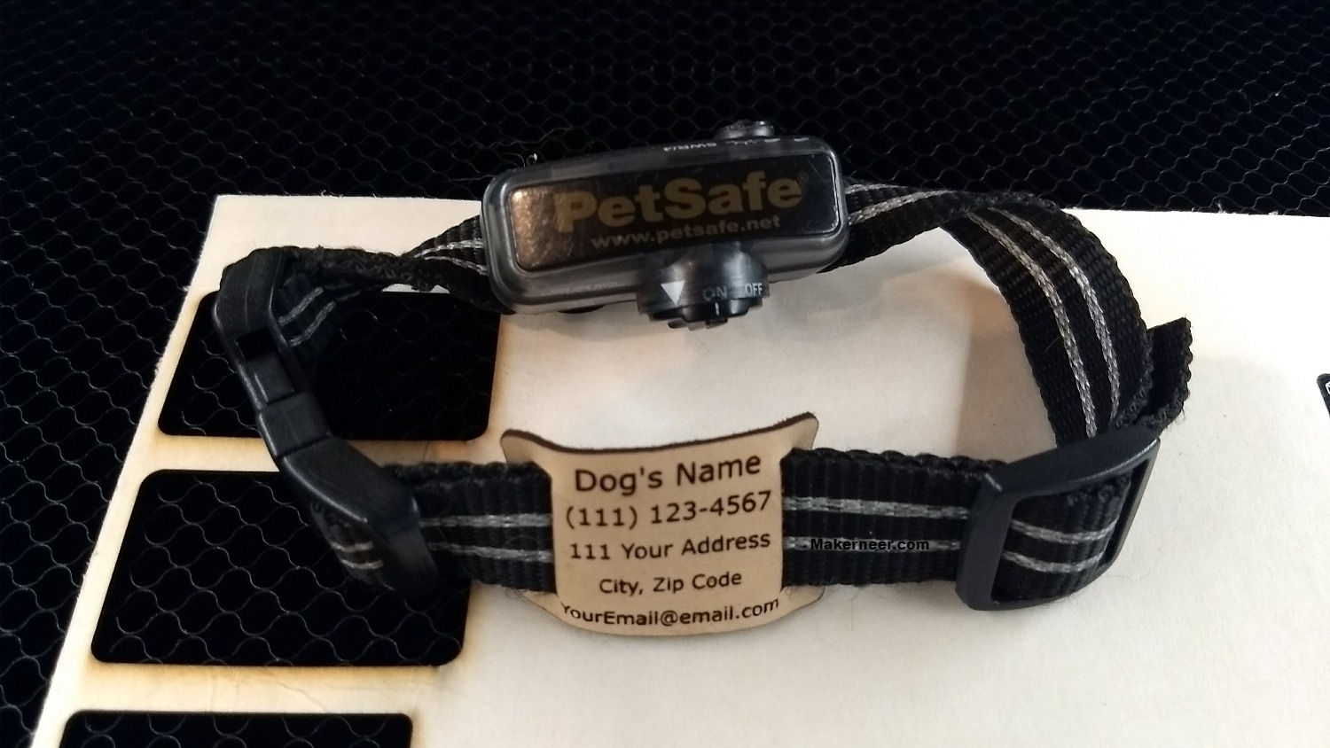 Engraved Leather Pet ID Tag