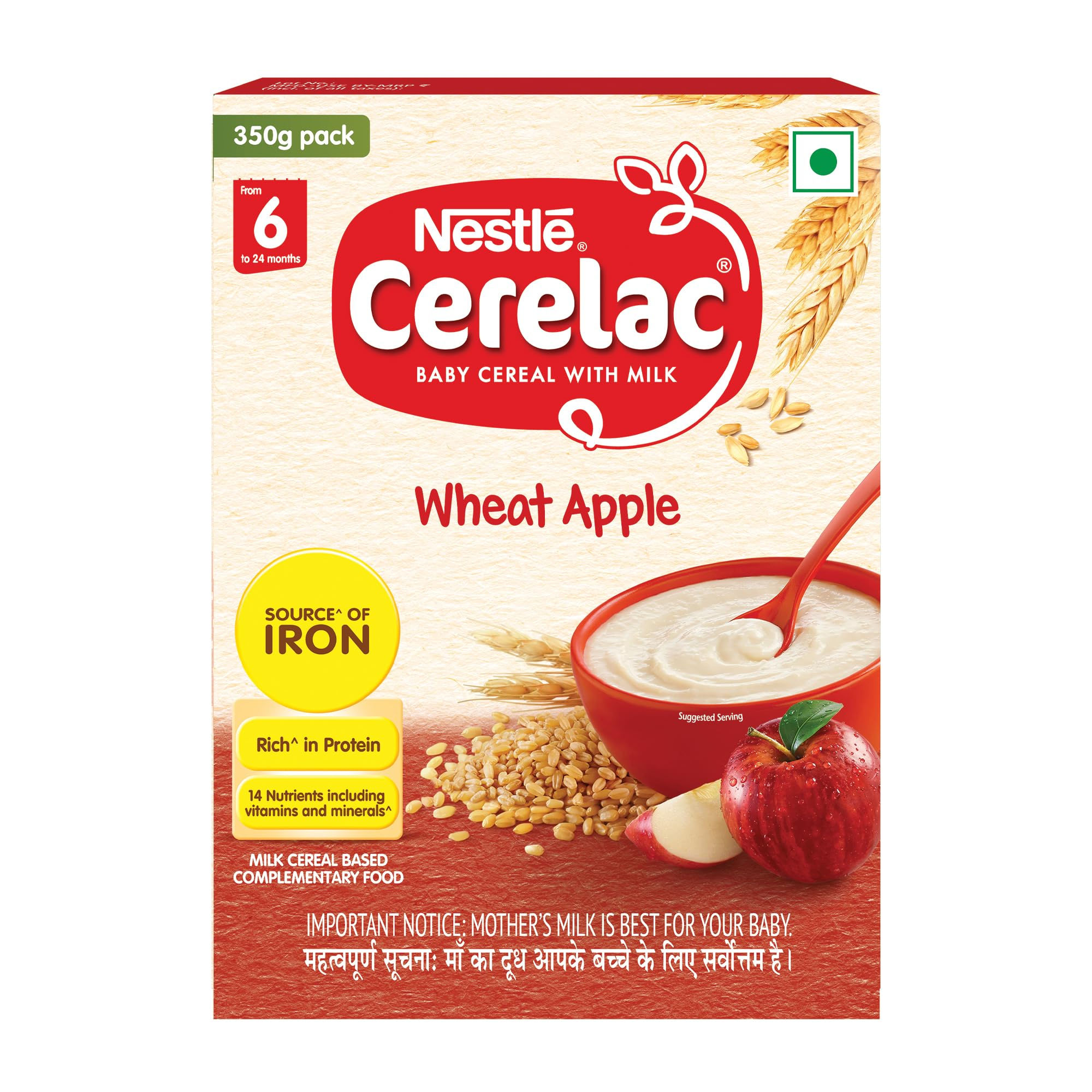 CERELAC WHEAT APPLE 350G