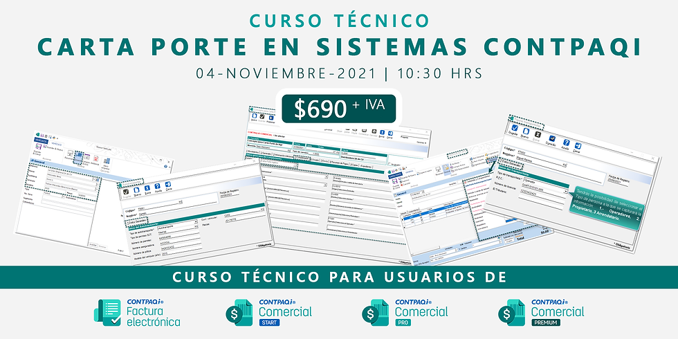 Curso Carta Porte en CONTPAQi