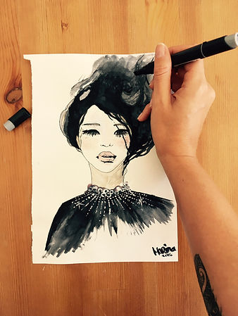 Illustration work by Marina Grundel