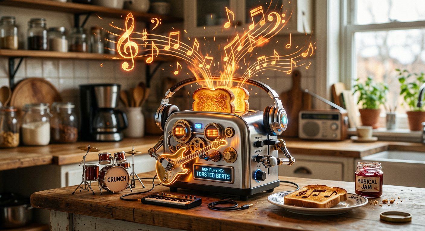 Firefly_Gemini Flash_A robotic toaster making toasted music 377765.png