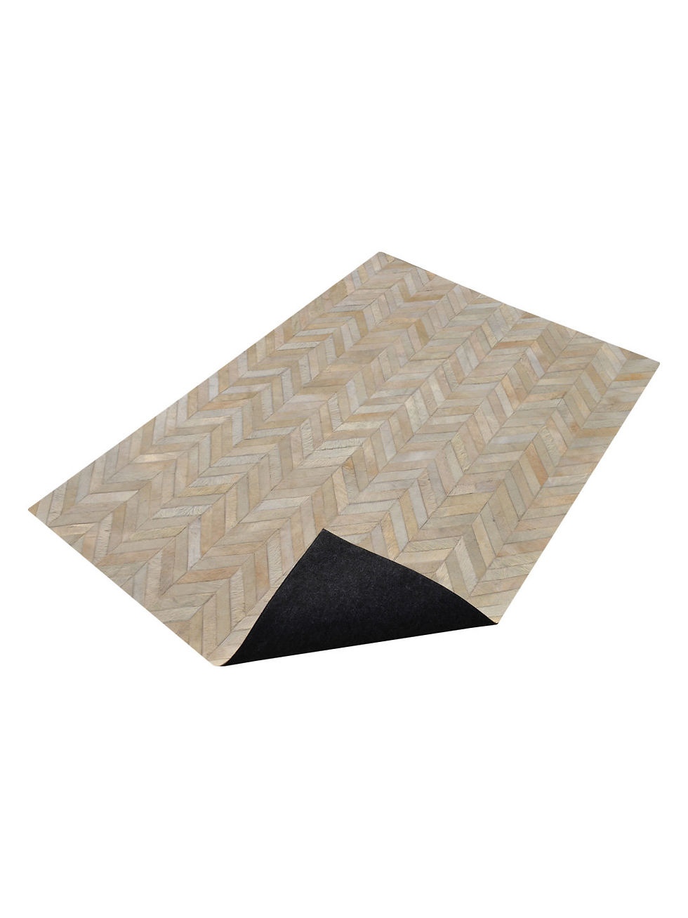 Miniaturbild: Hairon Hide Chevron Rugs In Natural Beige Colour
