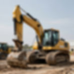 Excavation equipment supporting early site preparation.