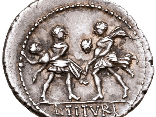 “The Rape of the Sabine Women” – A Founding Myth of Rome on my Latest Roman Denarius
