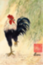 Rooster Under Willow Tree