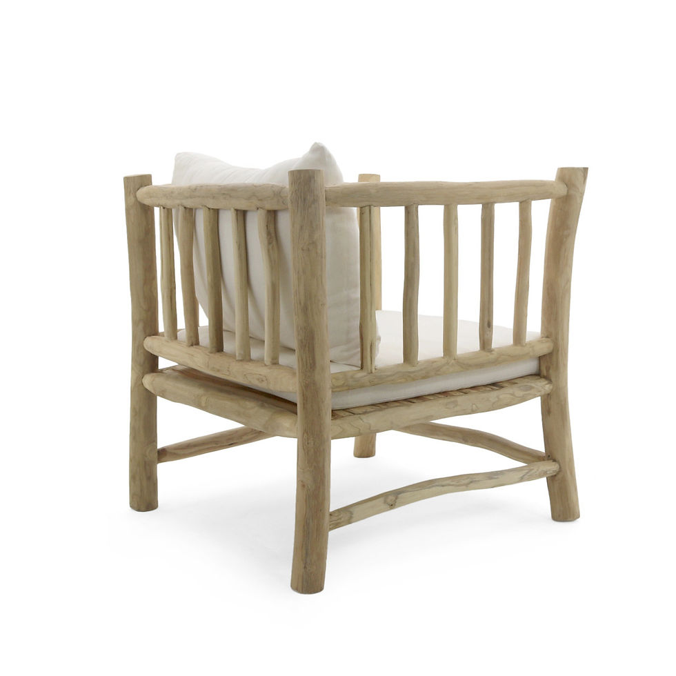 Thumbnail: MAYORCA SET 4PCS SOLID TEAK NATURAL-WHITE