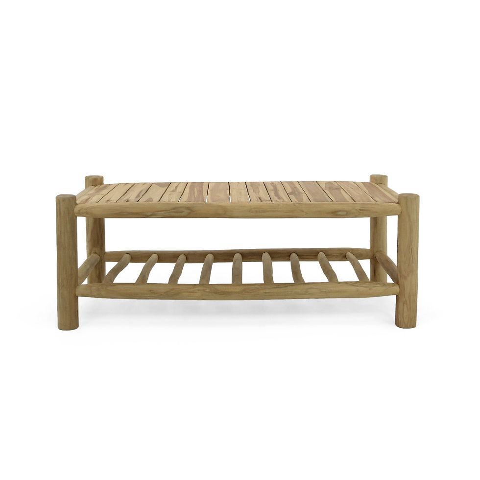 Thumbnail: MAYORCA SET 4PCS SOLID TEAK NATURAL-WHITE