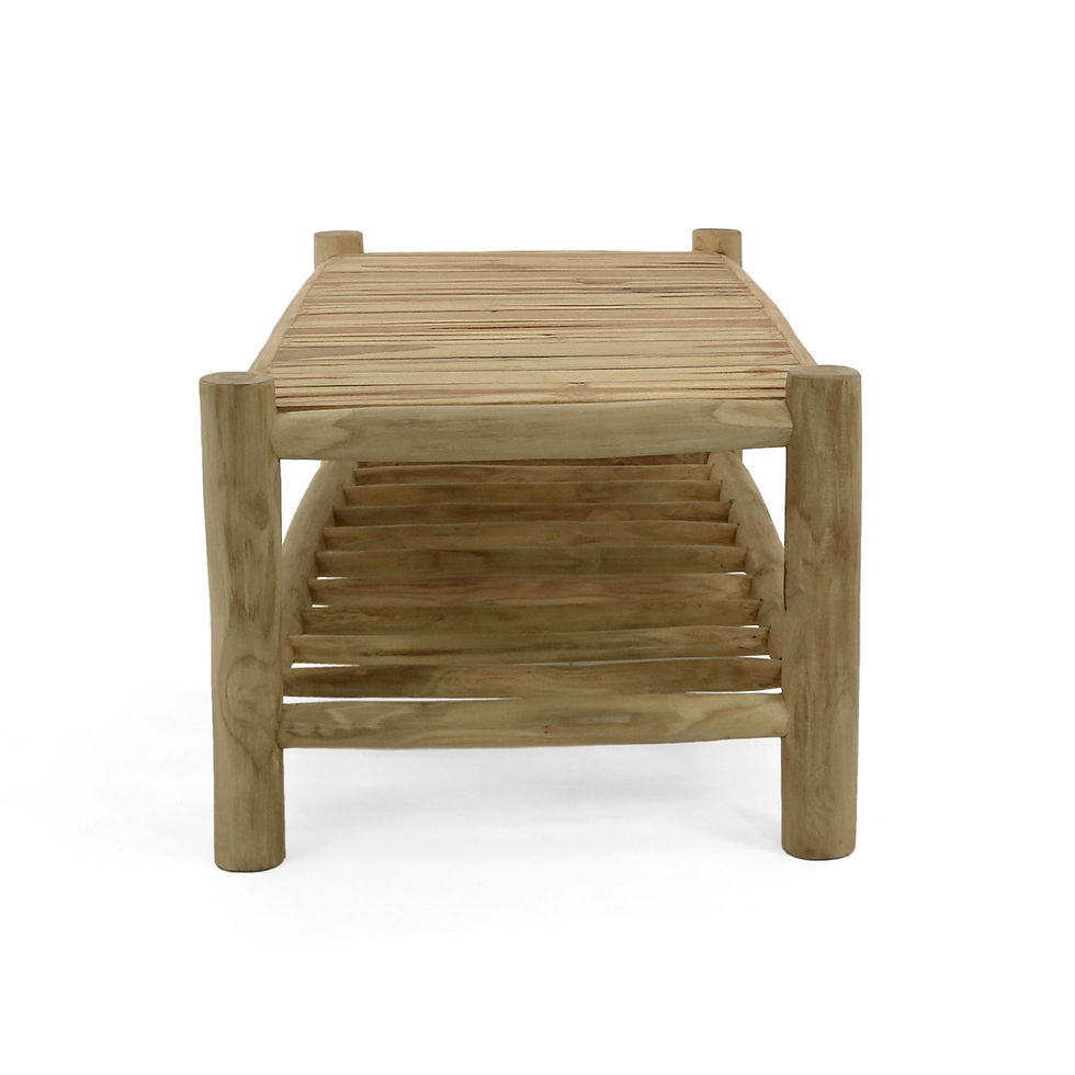 Thumbnail: MAYORCA SET 4PCS SOLID TEAK NATURAL-WHITE