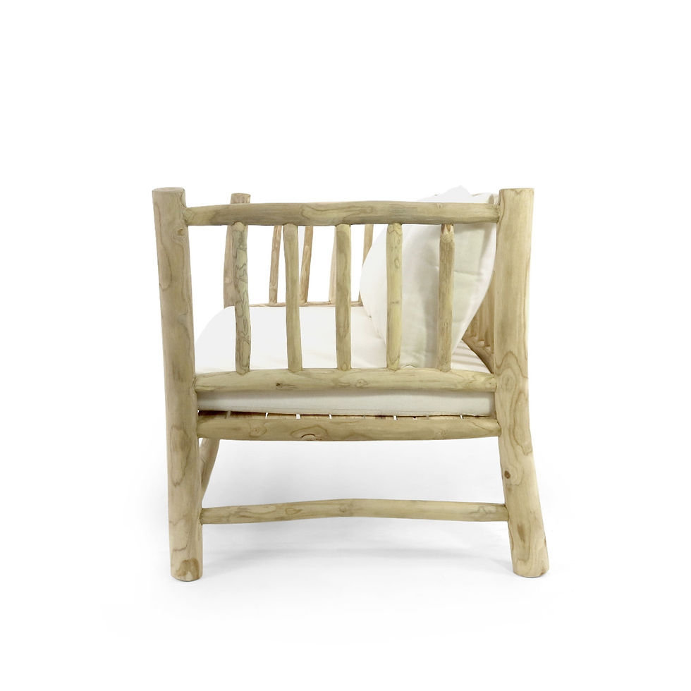 Thumbnail: MAYORCA SET 4PCS SOLID TEAK NATURAL-WHITE