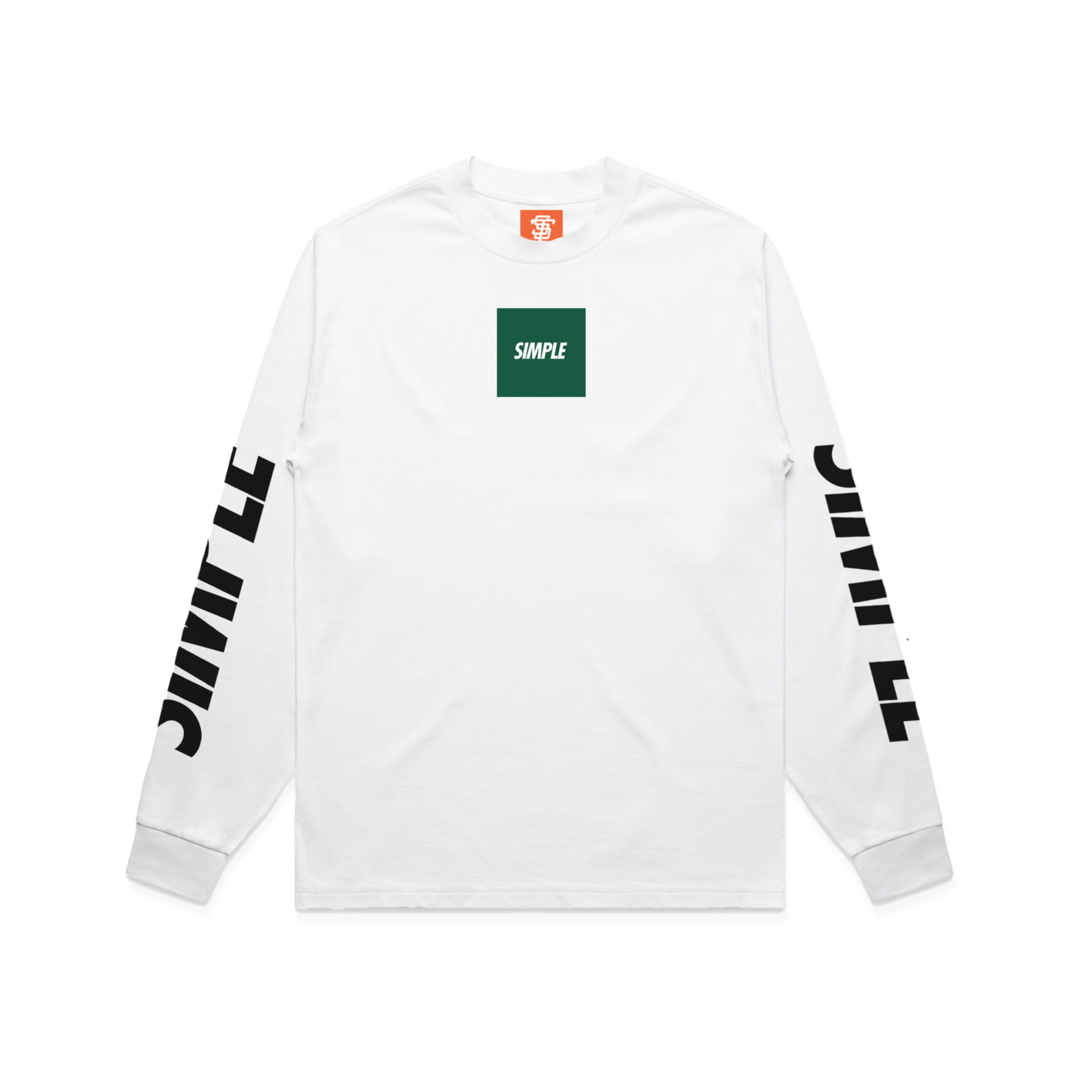 SIMPLE Long Sleeve  T-Shirt | White