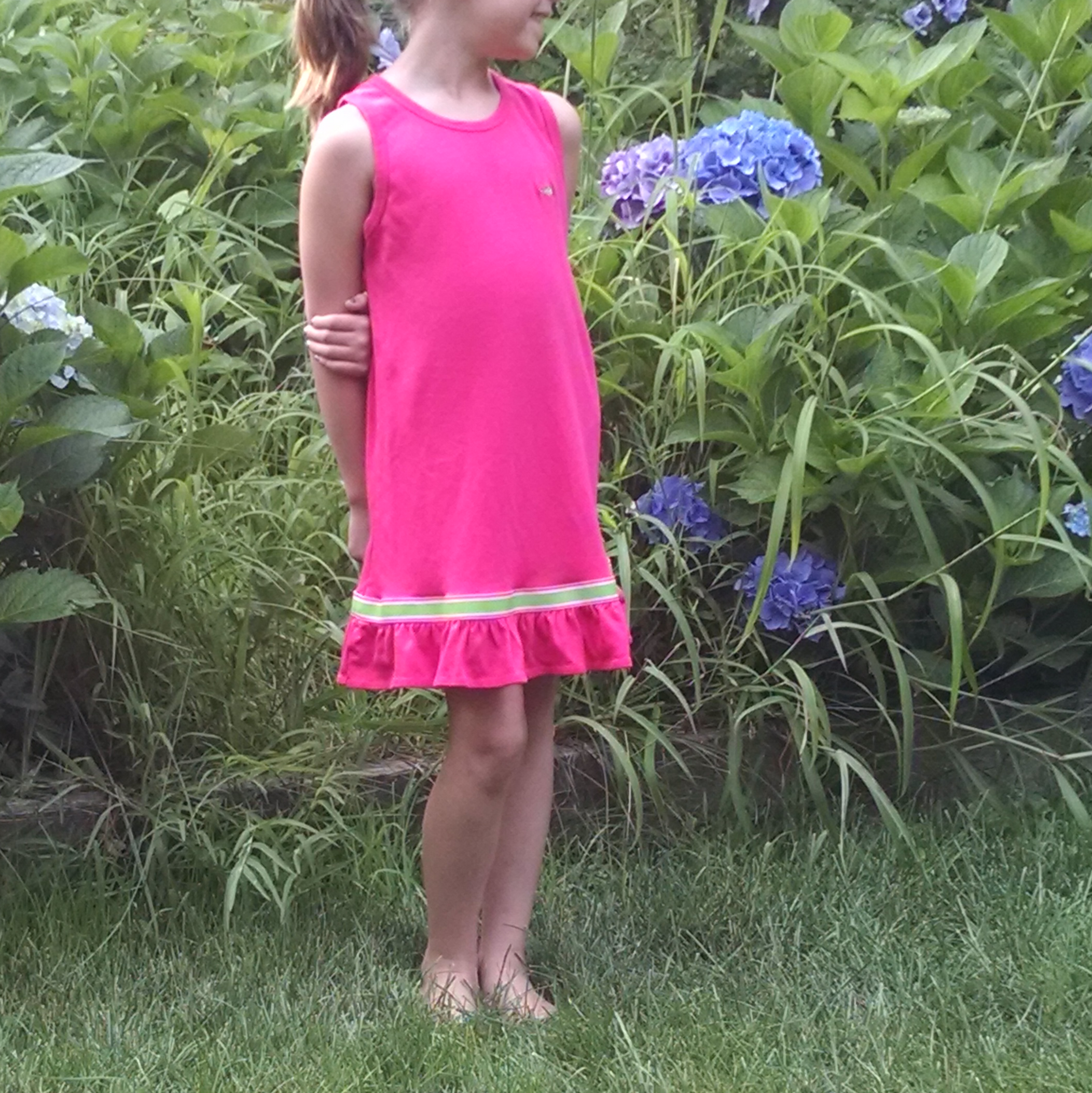 Cape Codder Tank Top Ruffle Dress -  Raspberry