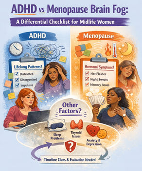 ADHD vs Menopause Brain Fog: A Differential Checklist for Midlife Women