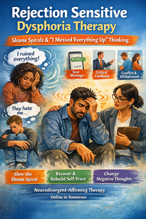 Rejection Sensitive Dysphoria Therapy for Shame Spirals and “I Messed Everything Up” Thinking