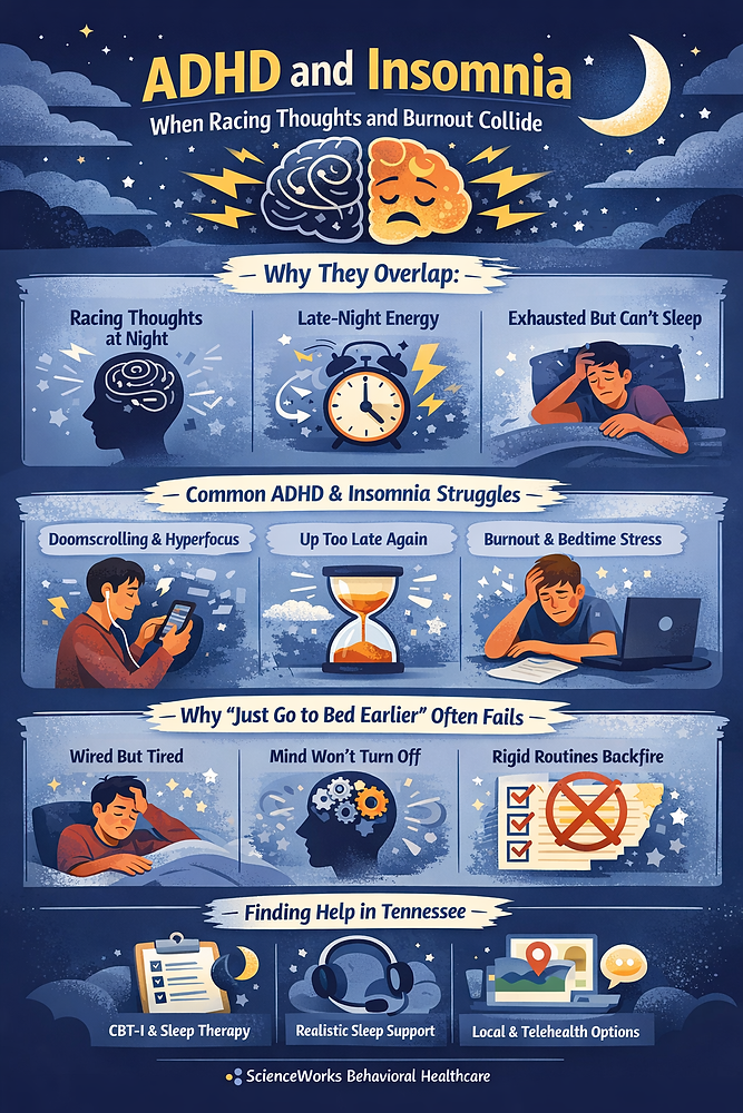 Adhd Racing Thoughts ADHD and Insomnia: Racing Thoughts and the 3 a.m. Brain