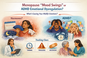 Menopause “Mood Swings” vs ADHD emotional dysregulation for women: How to Tell What’s Driving It