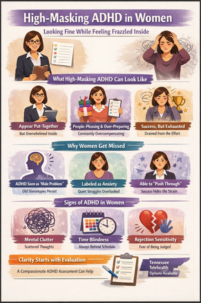 High-Masking ADHD in Women: Why You Can Look Fine and Still Be Struggling