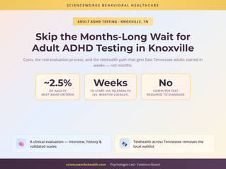 Adult ADHD Testing in Knoxville, TN: Costs, Process, and How to Skip the Months-Long Wait