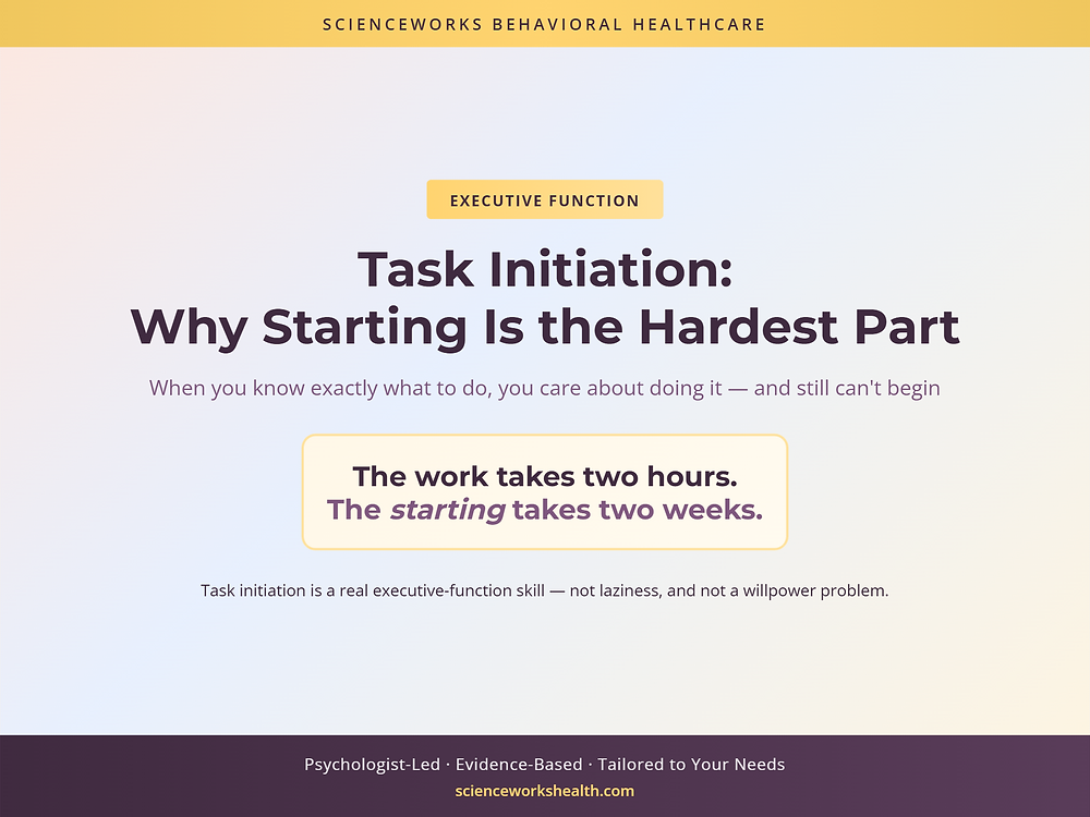 Task Initiona Task Initiation: Why Starting Is So Hard | ScienceWorks