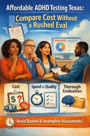 Affordable ADHD Testing In Texas: How to Compare Cost Without Ending Up With a Rushed Evaluation