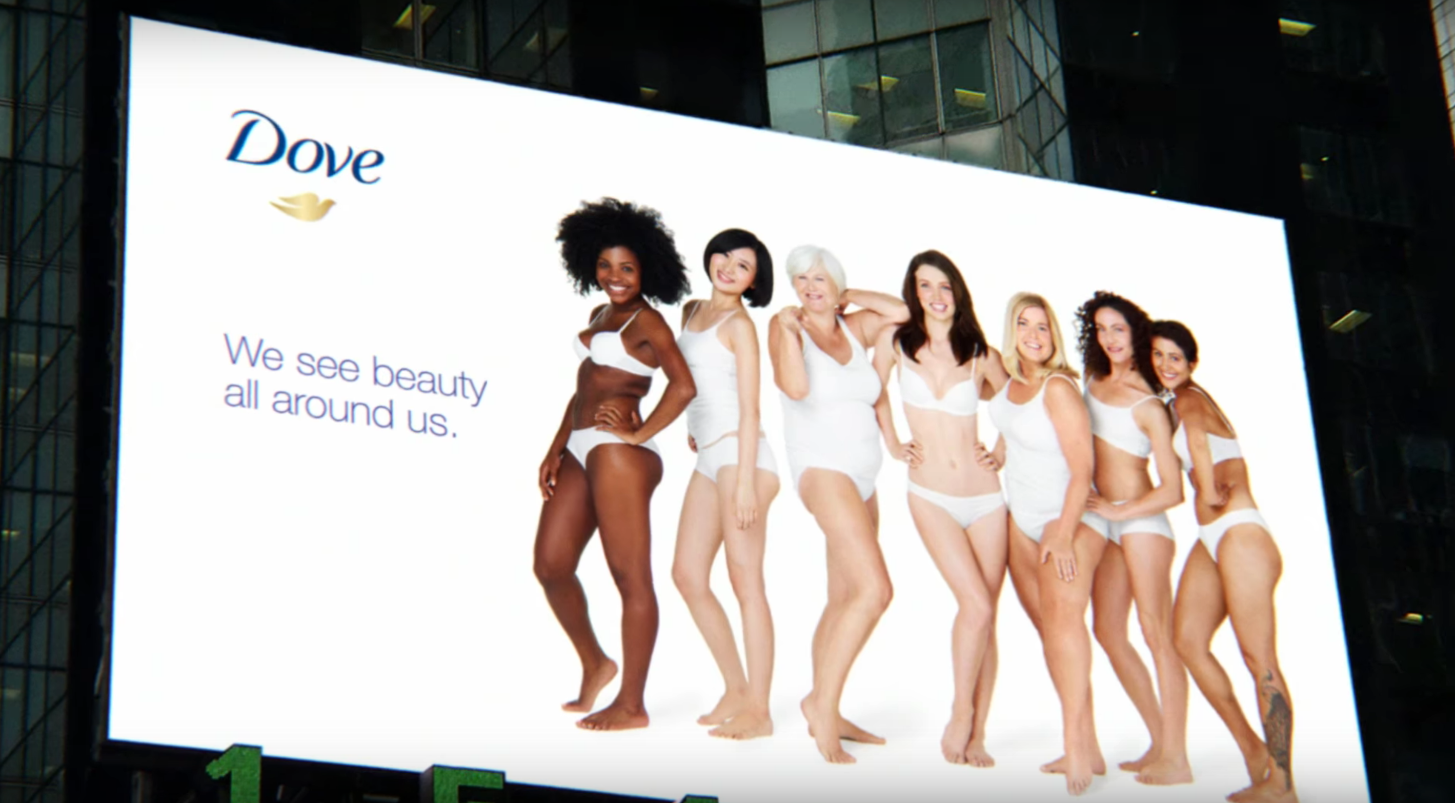 Dove ad "we see beauty all around us."