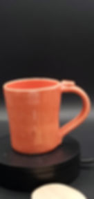 Left side view of Coffee Cup _ Poppy Colored