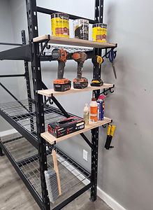 Add-on utility shelves for boltless shelving