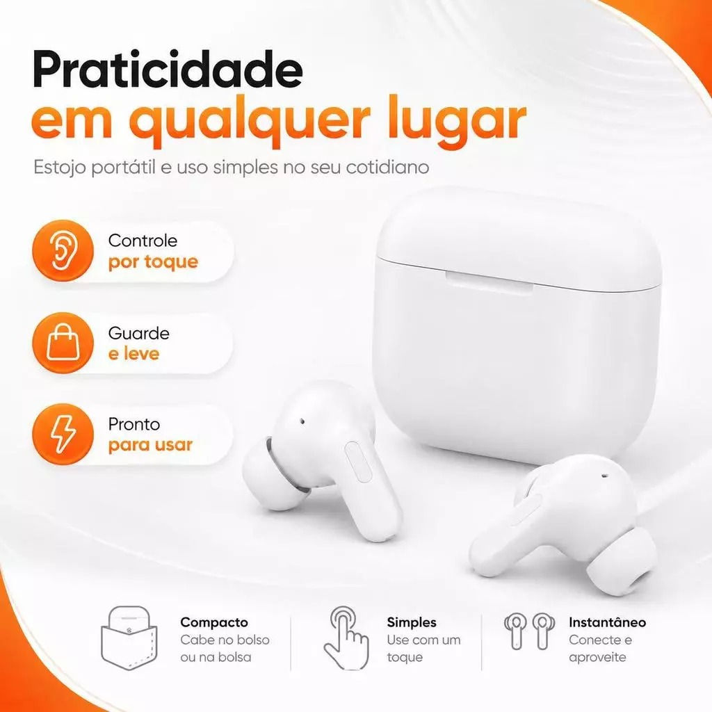 Fone de Ouvido Sem Fio i13 TWS Bluetooth com Microfone e Controle Touch