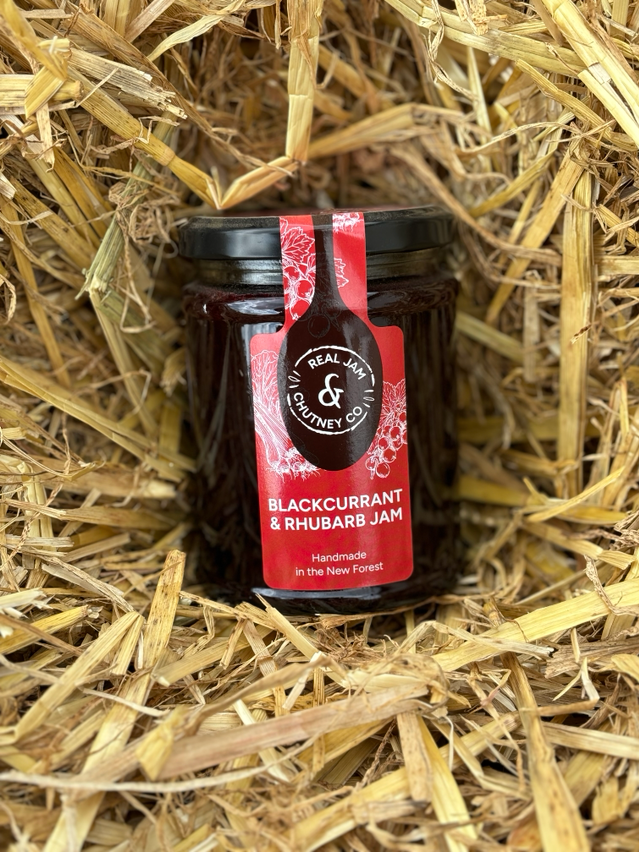 The Real Jam and Chutney Co Blackcurrant and Rhubarb Jam