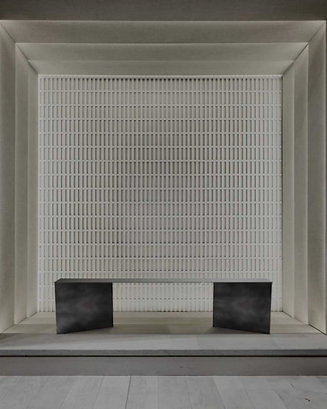 Stainless Steel Dining Table in Japanese Living Room