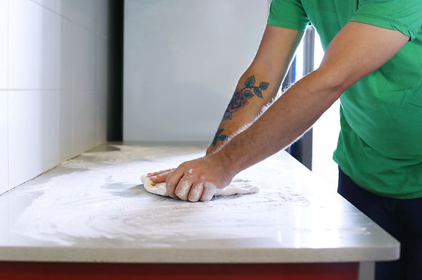 Kneading Pizza Dough