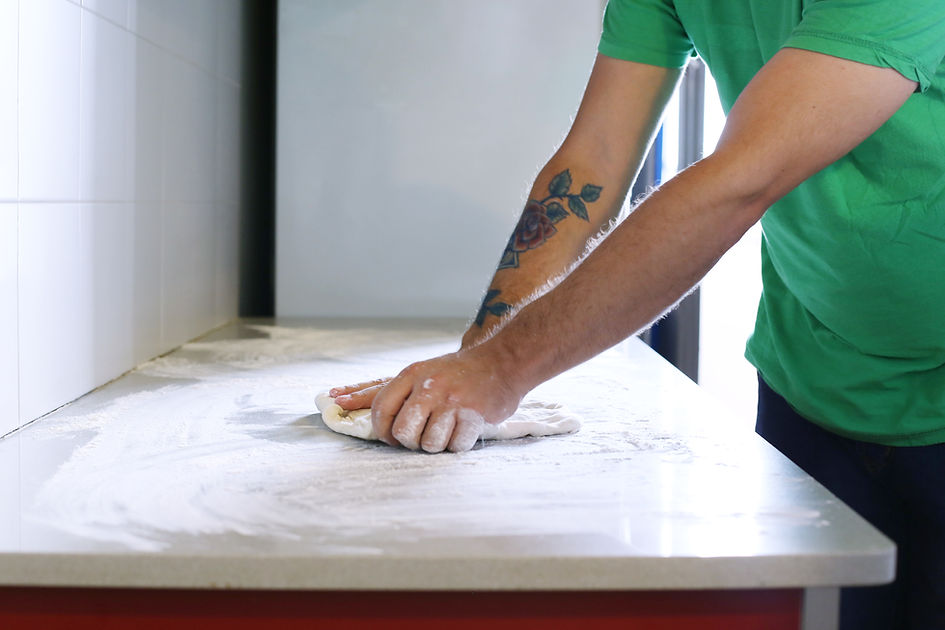 Kneading Pizza Dough