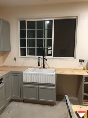 barn conversion, barn to home, full construction, cabinet installation, kitchen cabinet installation, kitchen island installation 