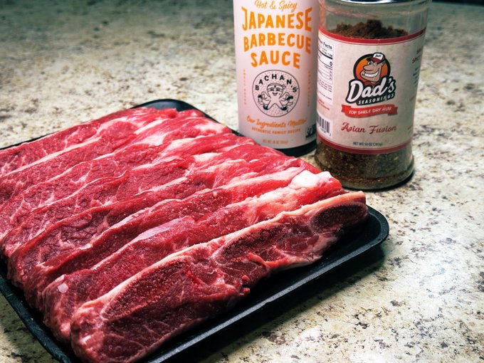 Beef Short Ribs and Hawaiian Macaroni Salad