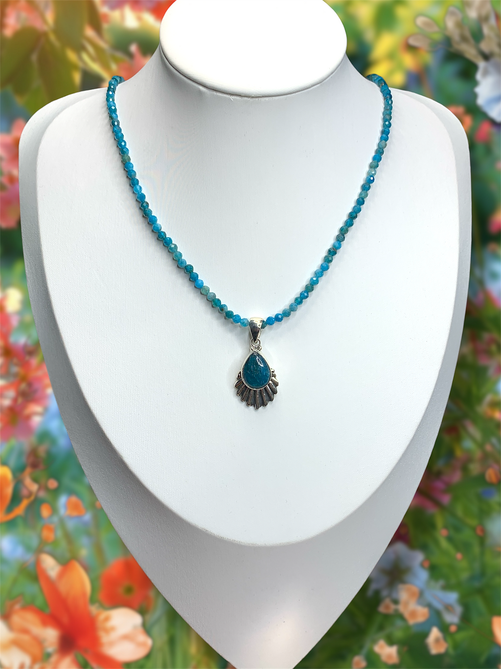 Blue Apatite Necklace 
