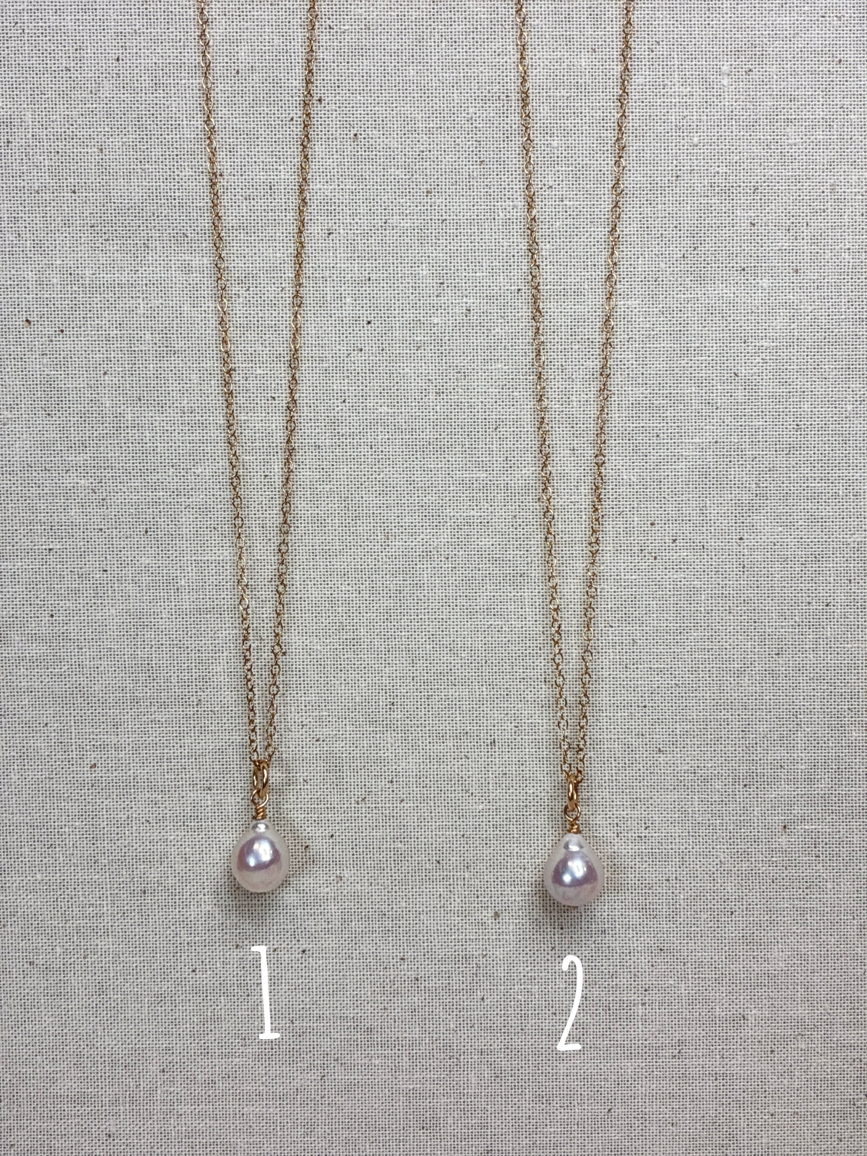 Simple Freshwater Pearl Necklace GF