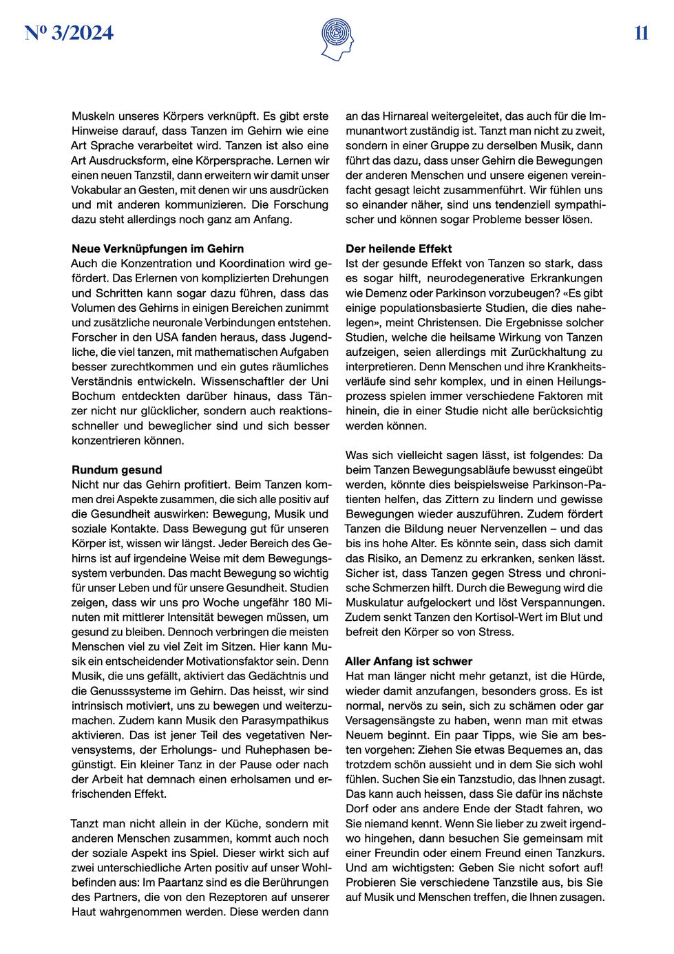 Artikel: Tanzen ist die beste Medizin