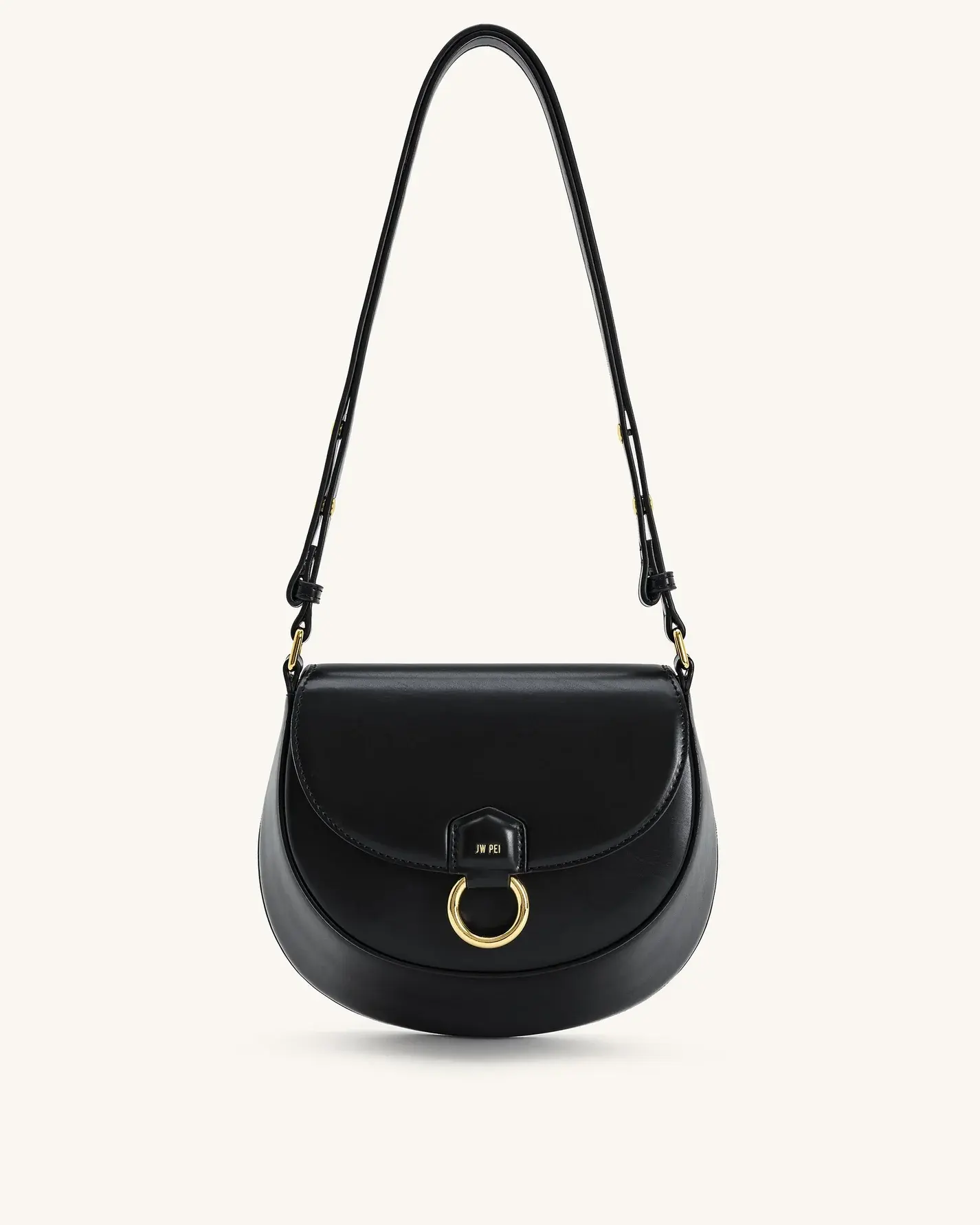 Diana Ring Flap Saddle Bag - Negra