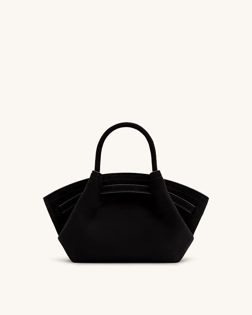 Miniatura: Hana Mini Faux Suede Tote Bag - Negra
