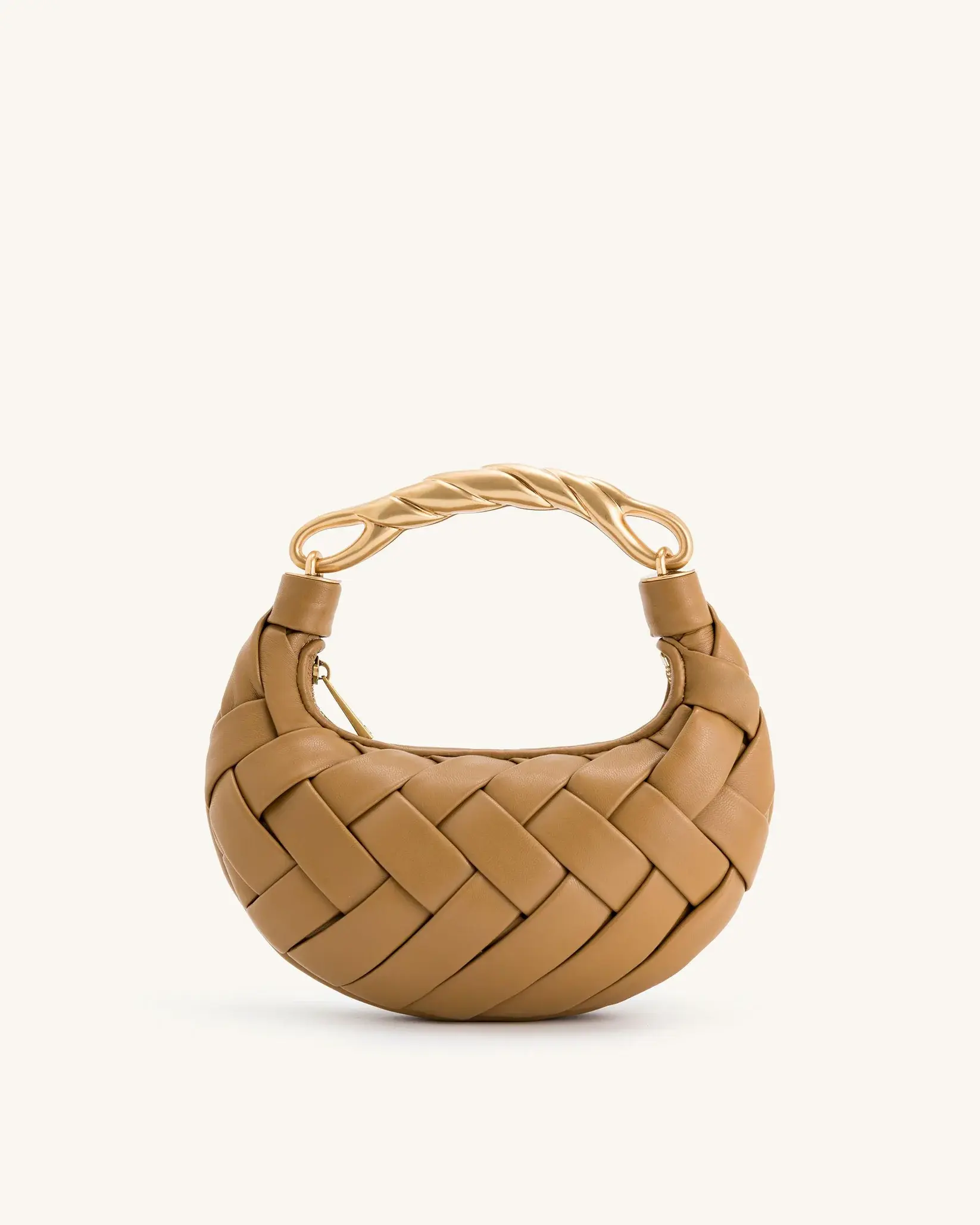 Orla Weave Handbag - Cafe