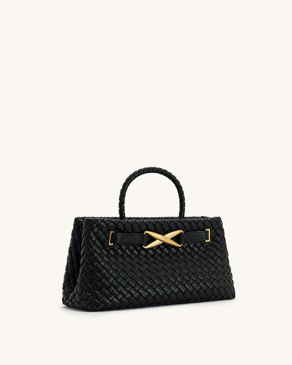 Miniatura: Elora Woven Tote Bag - Negra